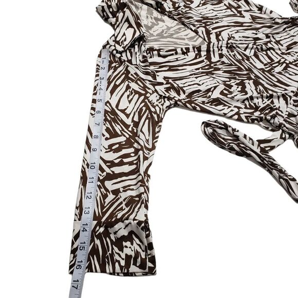 Forever Animal Print Crossover 3/4 Sleeve Dress Sz XS - Picture 8 of 11